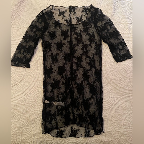 Free People Black Lace Top - Picture 2 of 3